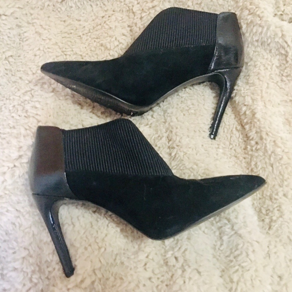 NINE WEST Multi-Media Black Heeled Bootie US 6.5